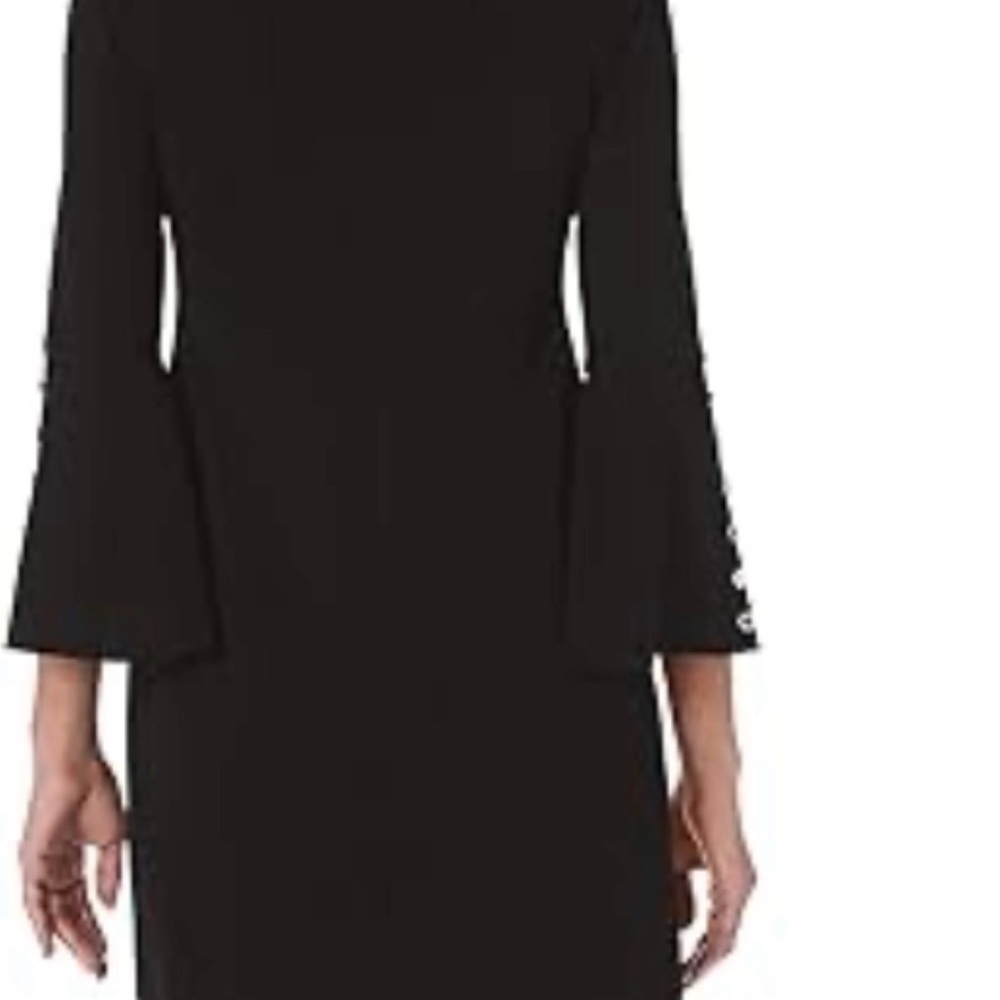 Elegant Tommy Hilfiger Women’s Bell Sleeve.  Black Dress Size 8